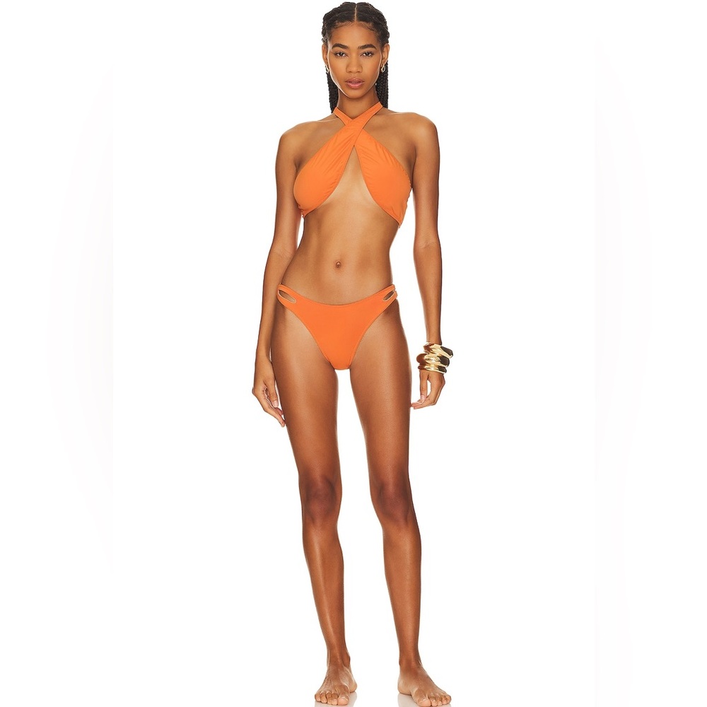 Yevrah Ibiza Wrap Bikini in Burnt Orange